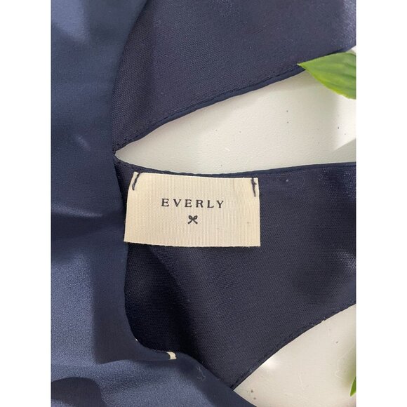 Everly Navy Sleeveless Dress With Elephant Print & Adjustable Straps Size S - Picture 10 of 13